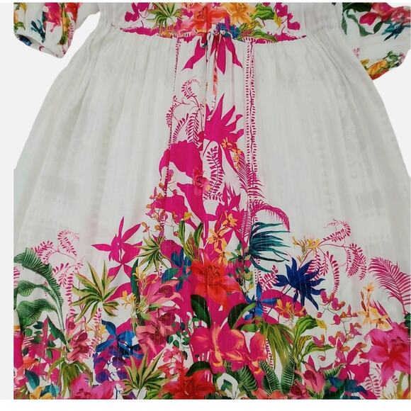 I.N.C. International Concepts Floral V-Neck Maxi Dress M Colorful Boho Hawaiian - Picture 9 of 10